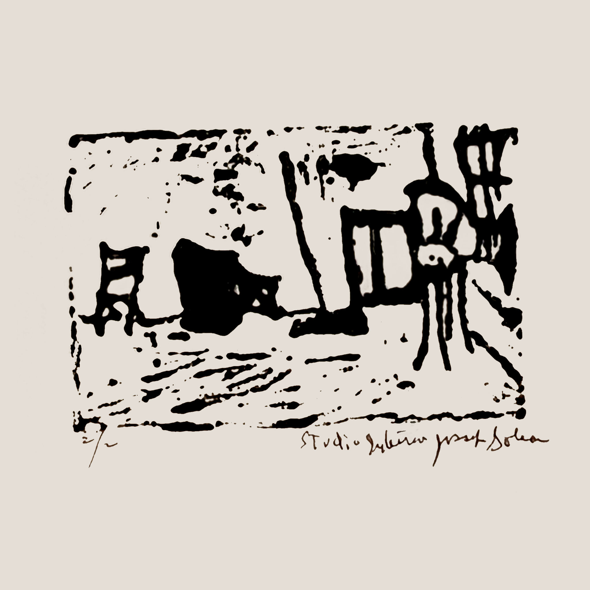 BLACK AND WHITE STUDIO INTERIOR ARTWORK thumbnail 3
