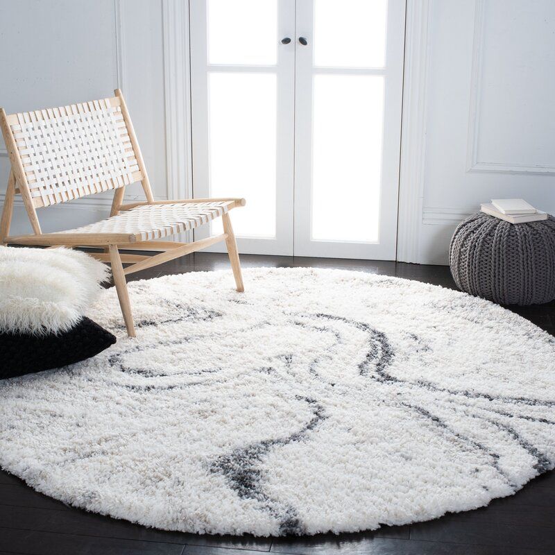 Fairhaven Abstract Gray White Area Rug-6'7"x6'7" thumbnail 2