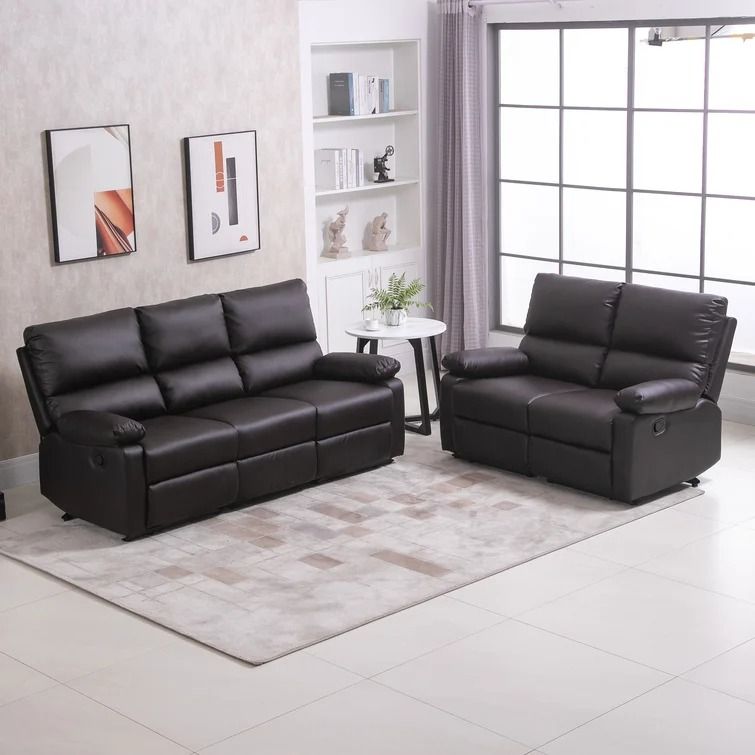 MODERN 3 SEATER SOFA WITH 2 RECLINERS thumbnail 2