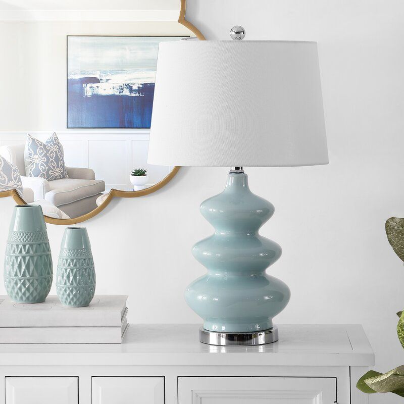 SAFAVIEH LIGHT BLUE STANDARD LAMP thumbnail 3