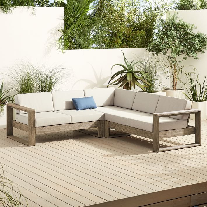 PORTSIDE OUTDOOR 3 PIECE L SHAPED SECTIONAL thumbnail 6