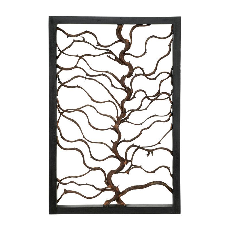 Rectangular Bauhinia and Teak Wood Wall Decor thumbnail 2