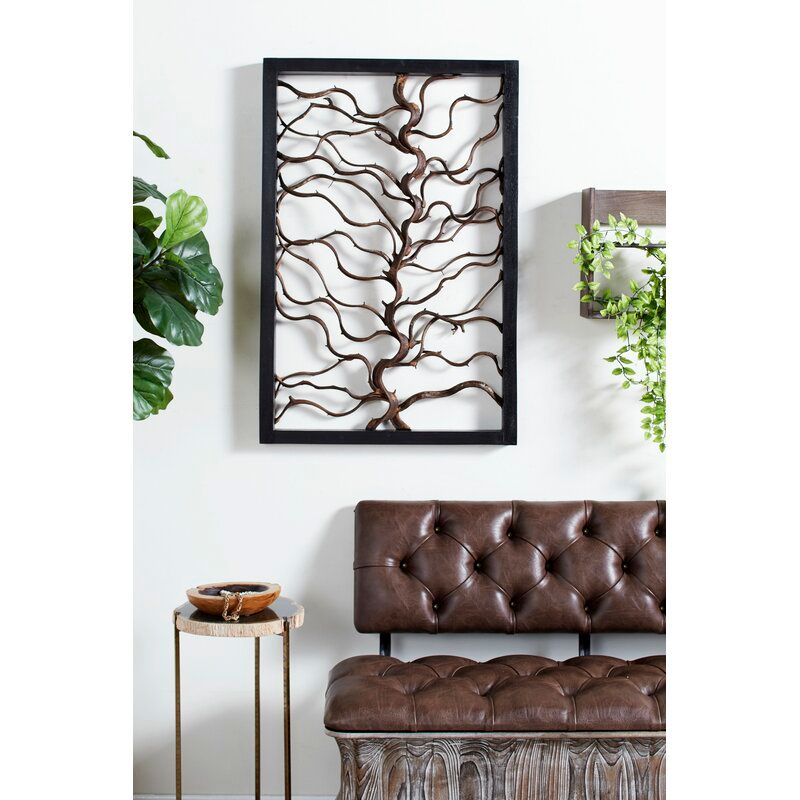 Rectangular Bauhinia and Teak Wood Wall Decor thumbnail 4
