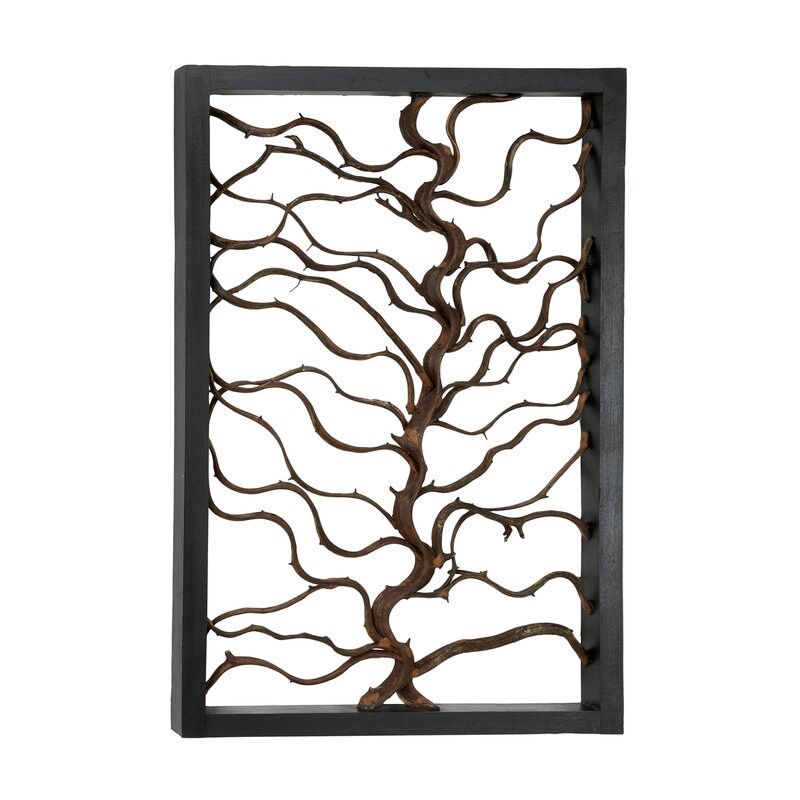 Rectangular Bauhinia and Teak Wood Wall Decor thumbnail 7