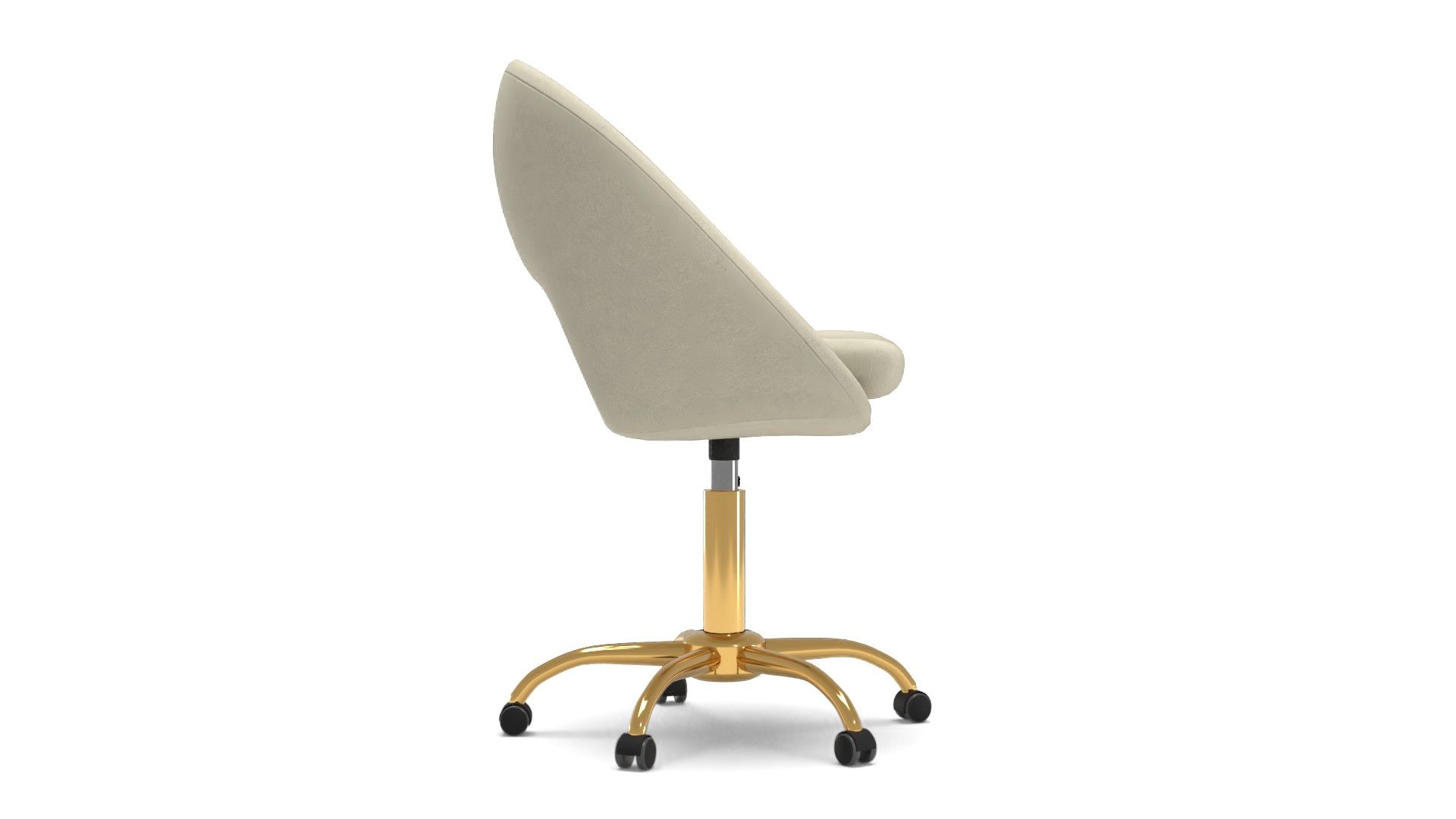 Louise Velvet Modern Task Chair with Ergonomic Design thumbnail 2