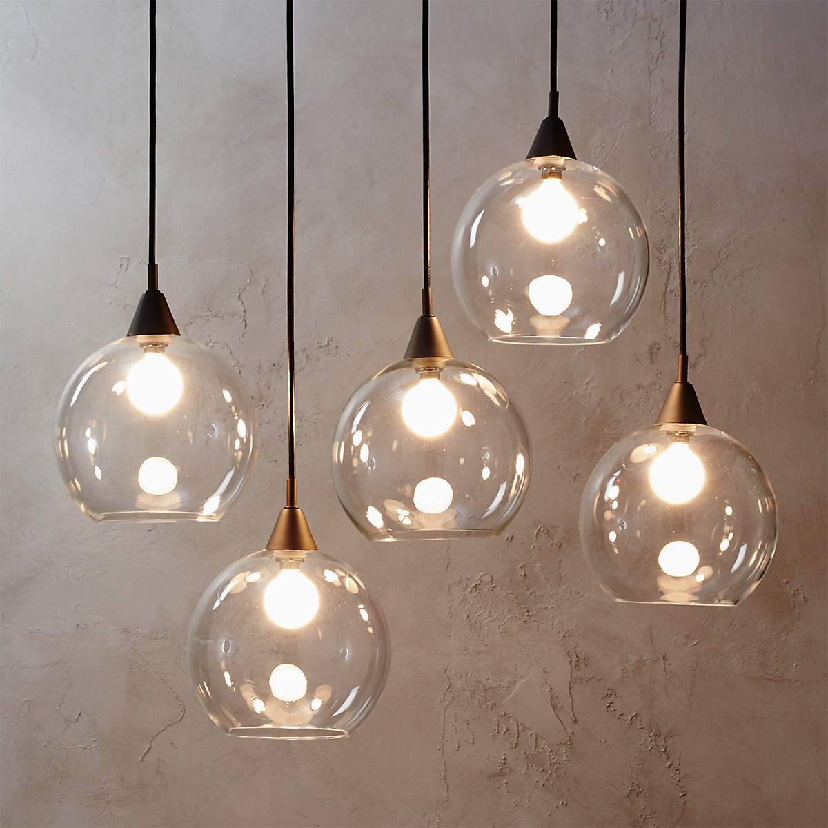 FIREFLY 5 BULB BLACK PENDANT LIGHT thumbnail 2