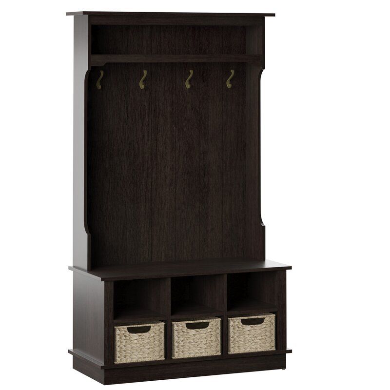 Bridget Wide Hall Tree with Bench and Shoe Storage thumbnail 3