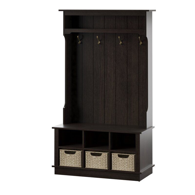 Bridget Wide Hall Tree with Bench and Shoe Storage thumbnail 5