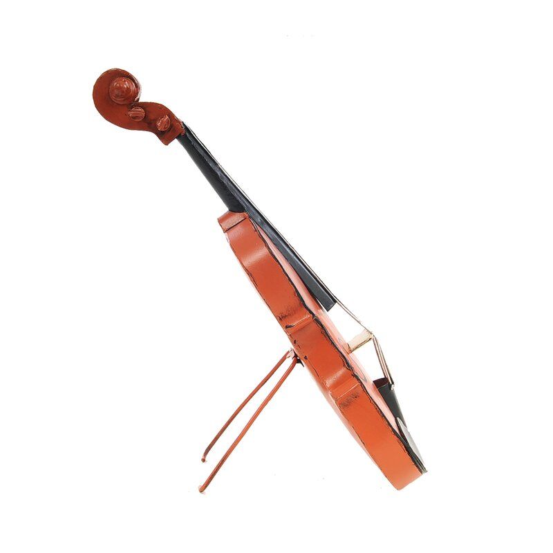 VINTAGE LOOK ORANGE VIOLIN SCULPTURE thumbnail 4