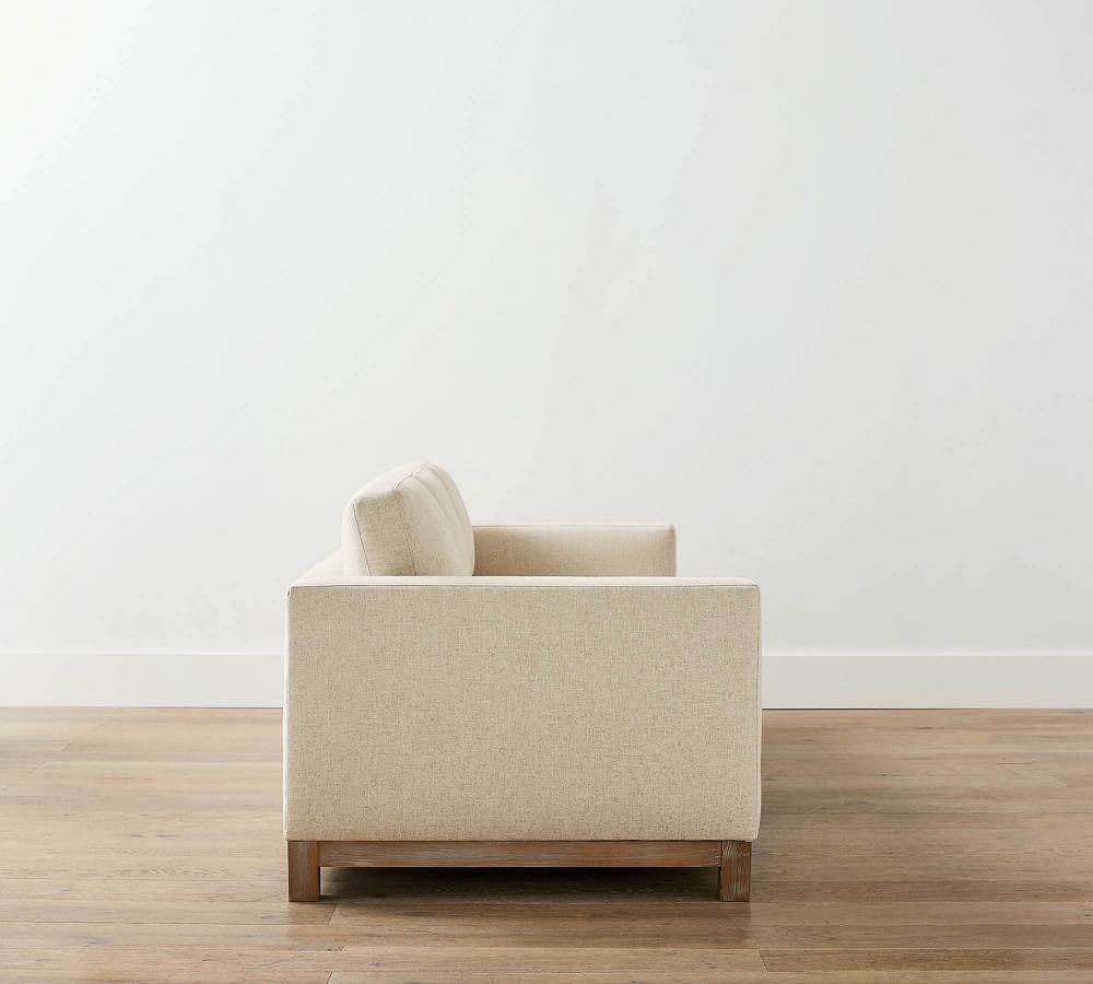 Jake Upholstered Sofa with Wood Base thumbnail 4