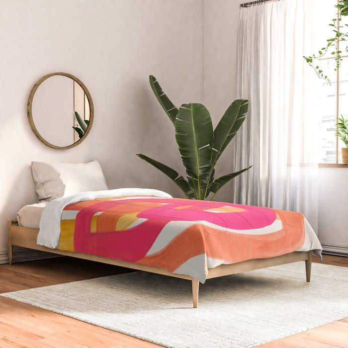 Funky Retro Mid Century Colorful Pop Art Comforter Twin thumbnail 2