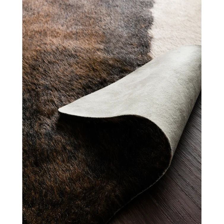 Hensen Faux Cowhide Brown Area Rug-3'10"x5' thumbnail 5