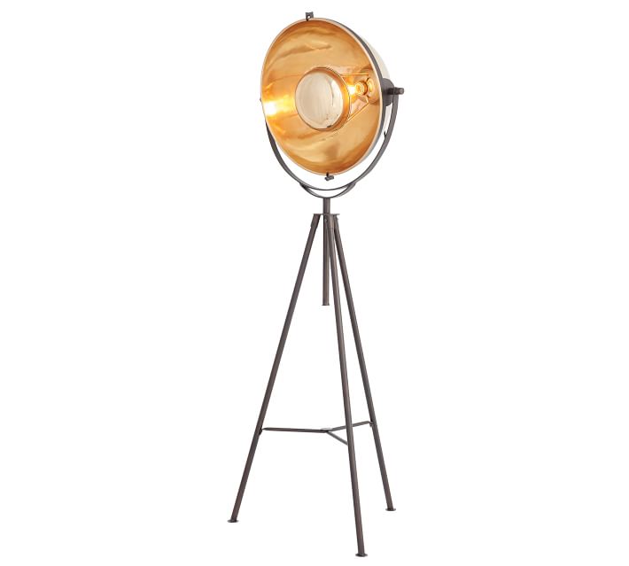BALDWYN ARTICULATING TRIPOD METAL FLOOR LAMP thumbnail 2