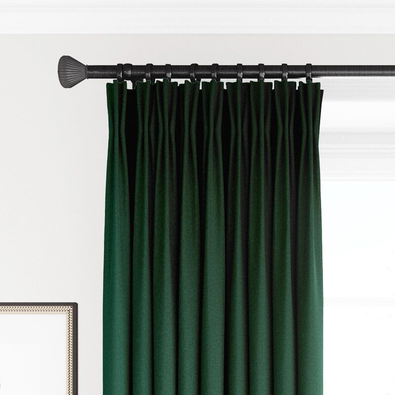 ALIA VELVET SOLID COLOR PINCH PLEAT CURTAIN PANELS thumbnail 2