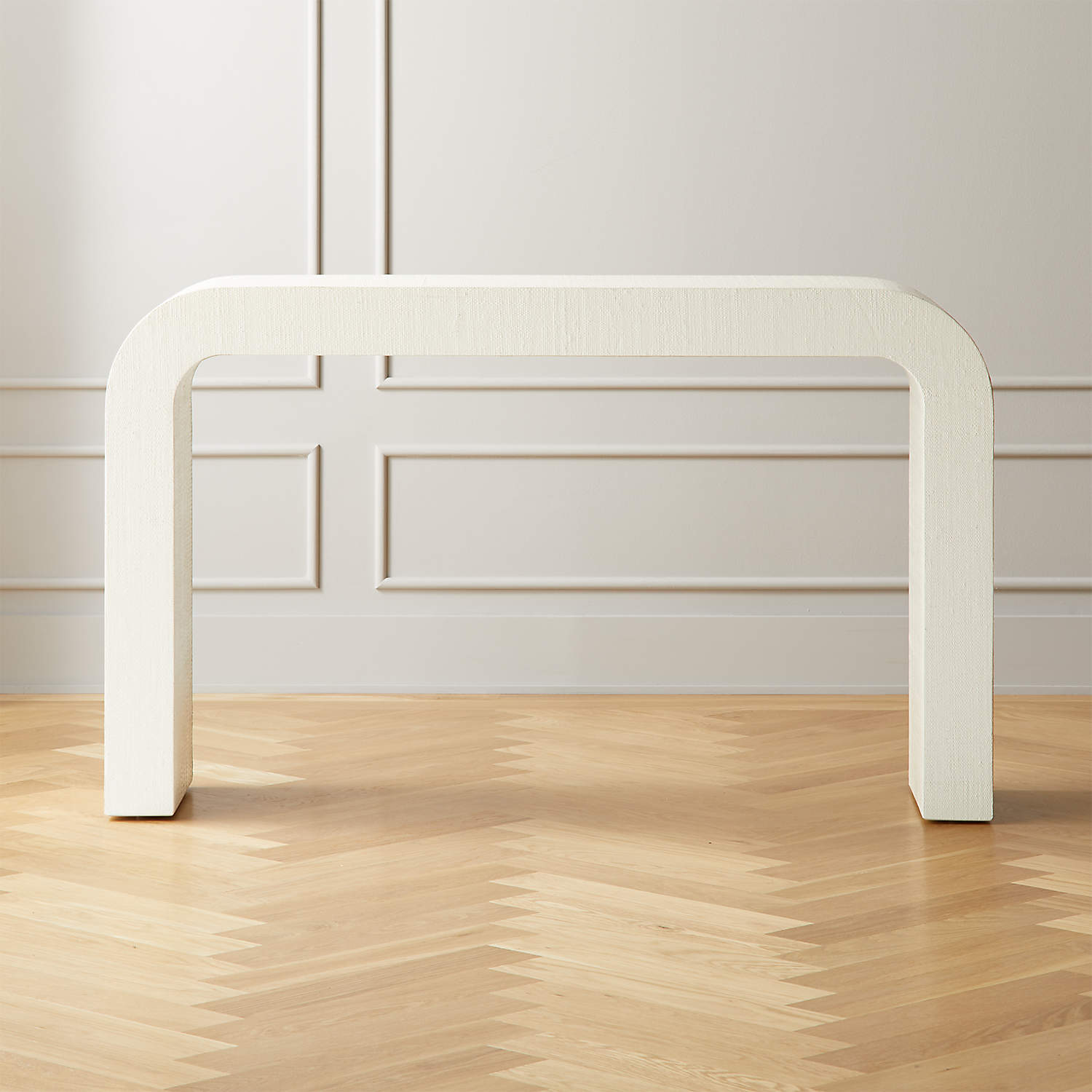 HORSESHOE IVORY LACQUERED LINEN COFFEE TABLE thumbnail 3