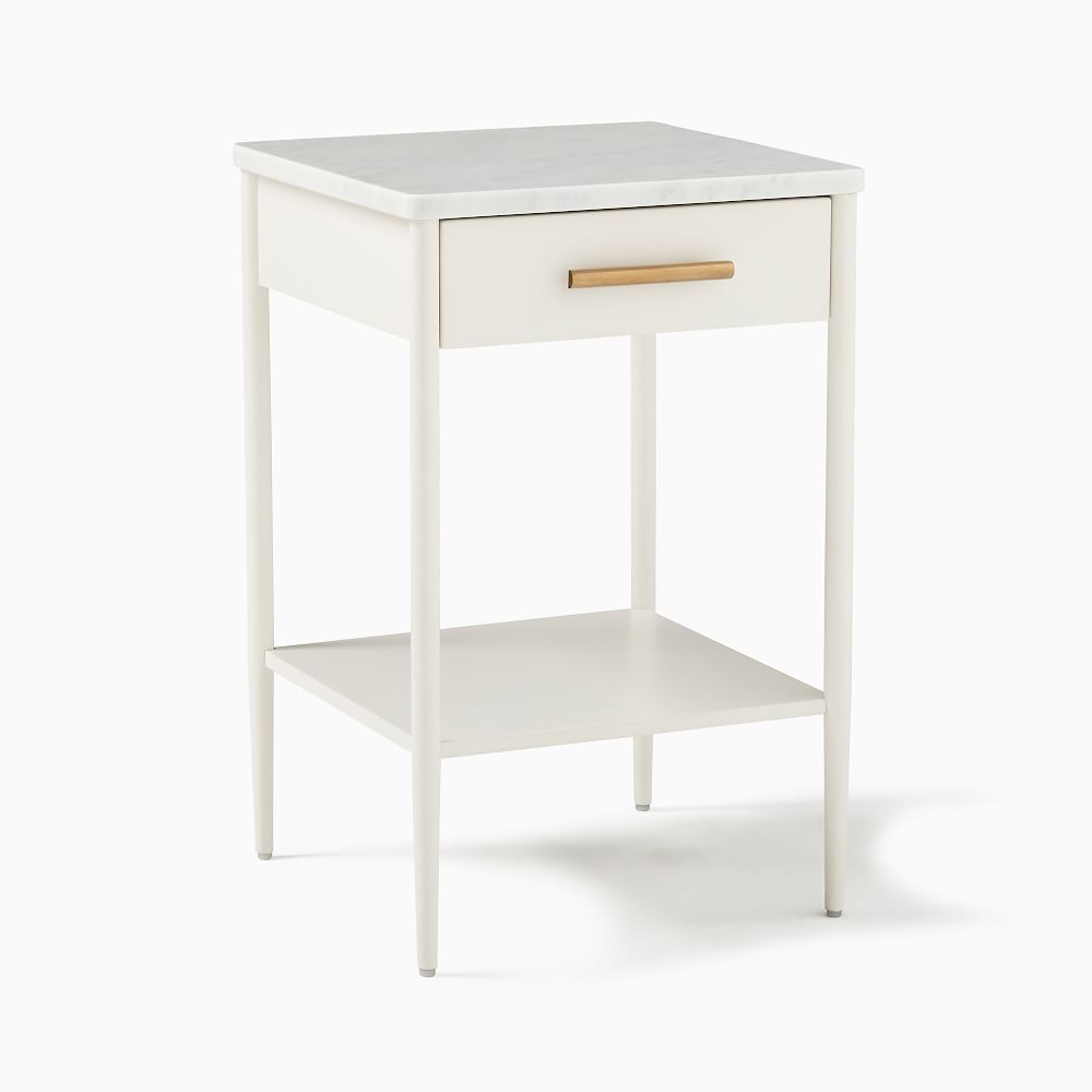 METALWORK NIGHTSTAND WITH MARBLE TOP thumbnail 2