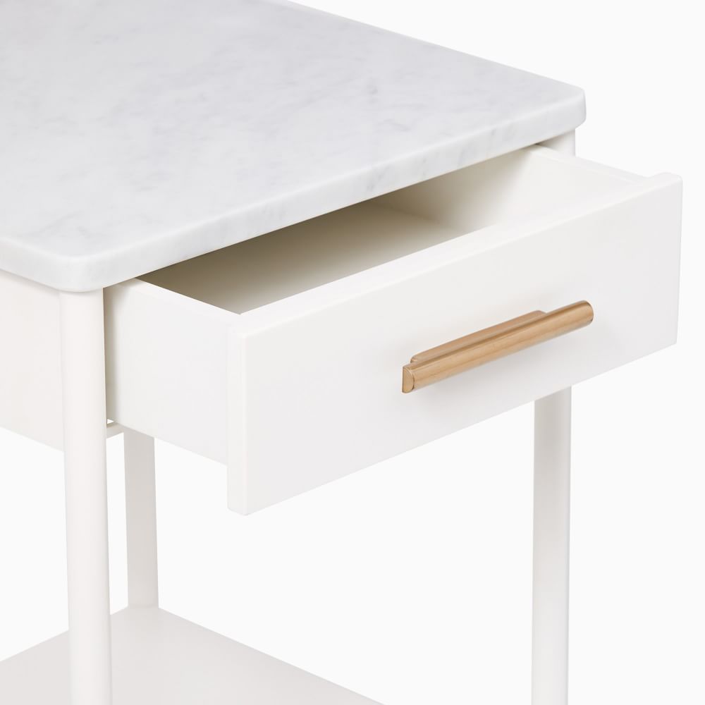 METALWORK NIGHTSTAND WITH MARBLE TOP thumbnail 4