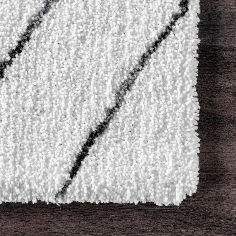 Peraza Geometric Handmade White Area Rug-7'6"x9'6" thumbnail 5