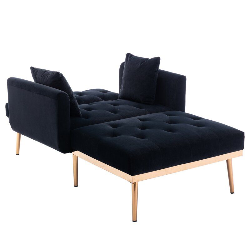 WOMBWELL WIDE TUFTED VELVET LOUNGE CHAIR thumbnail 2