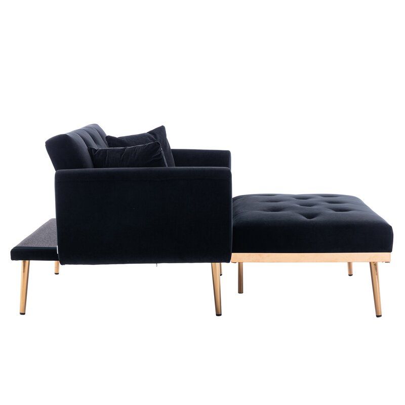 WOMBWELL WIDE TUFTED VELVET LOUNGE CHAIR thumbnail 3