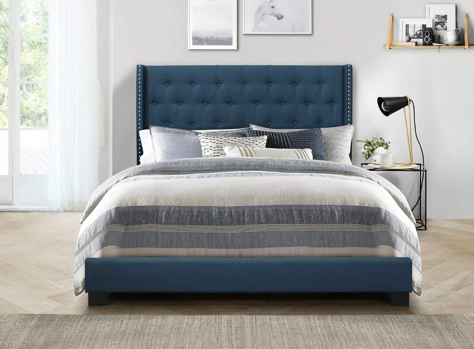 Aadvik Tufted Upholstered Low Profile Standard Bed-Queen thumbnail 3