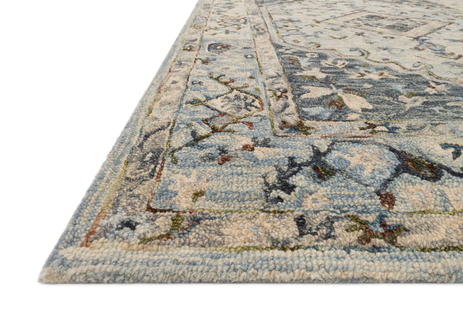 Veronika Hand Hooked Wool Carbon Sand Gray Area Rug-7'9"x9'9" thumbnail 4