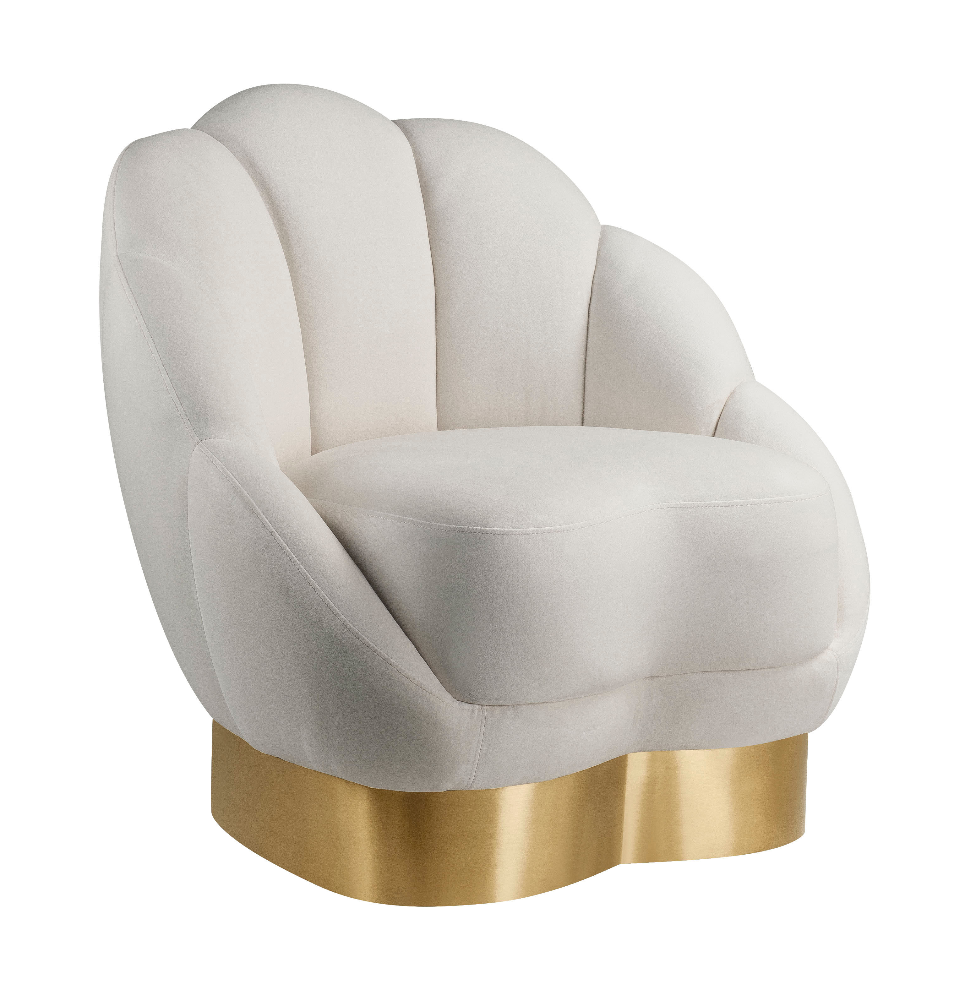 BLOOM CREAM VELVET CHAIR thumbnail 2