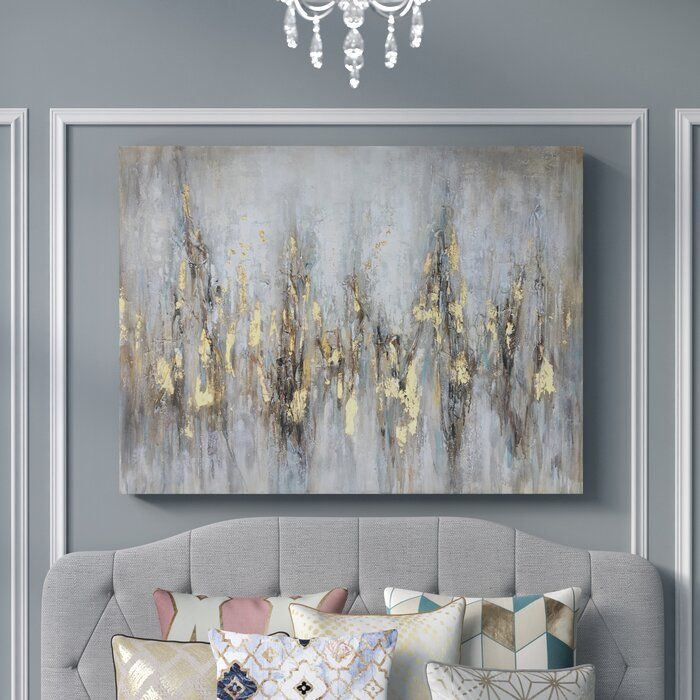 GLEAMING GOLD OIL PAINTING PRINT ON WRAPPED CANVAS WITHOUT FRAME thumbnail 3