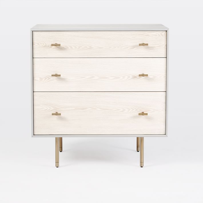 MODERNIST WOOD AND LACQUER 3 DRAWER DRESSER thumbnail 2