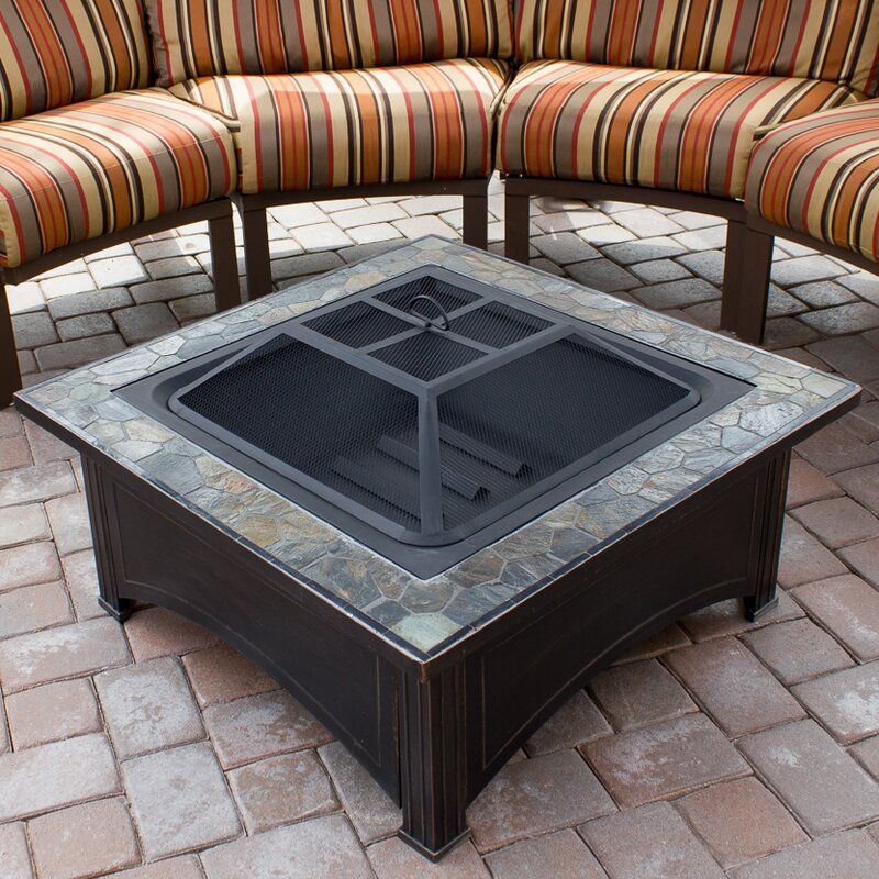 BLACK SQUIRE WOOD BURNING OUTDOOR FIRE PIT TABLE thumbnail 2