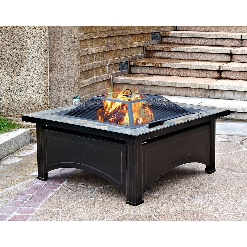 BLACK SQUIRE WOOD BURNING OUTDOOR FIRE PIT TABLE thumbnail 3