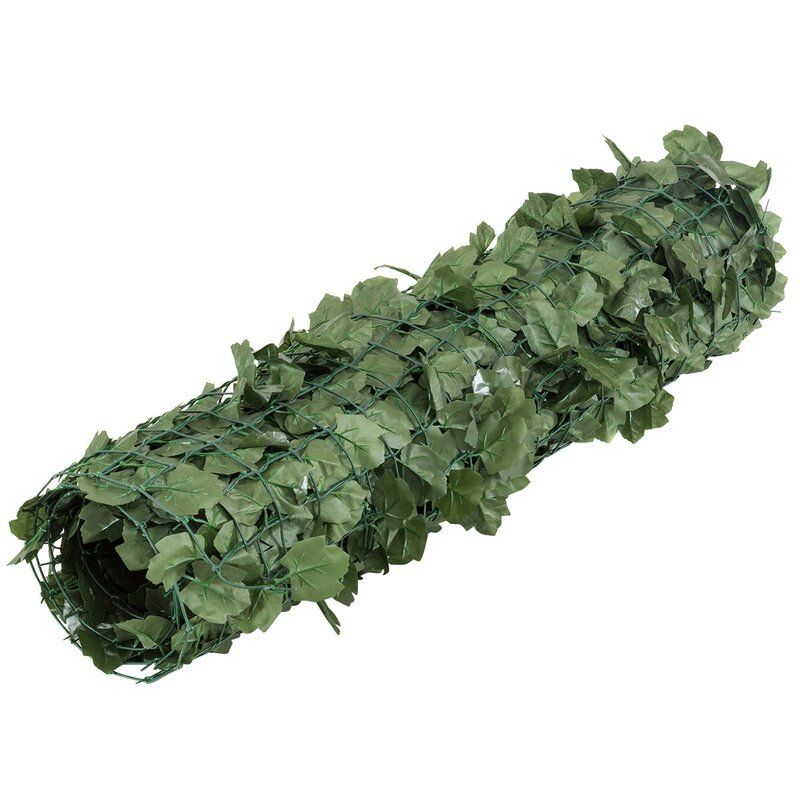GREEN FAUX IVY LEAF DECORATIVE PRIVACY FENCE  thumbnail 2