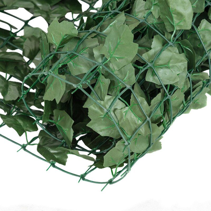 GREEN FAUX IVY LEAF DECORATIVE PRIVACY FENCE  thumbnail 4