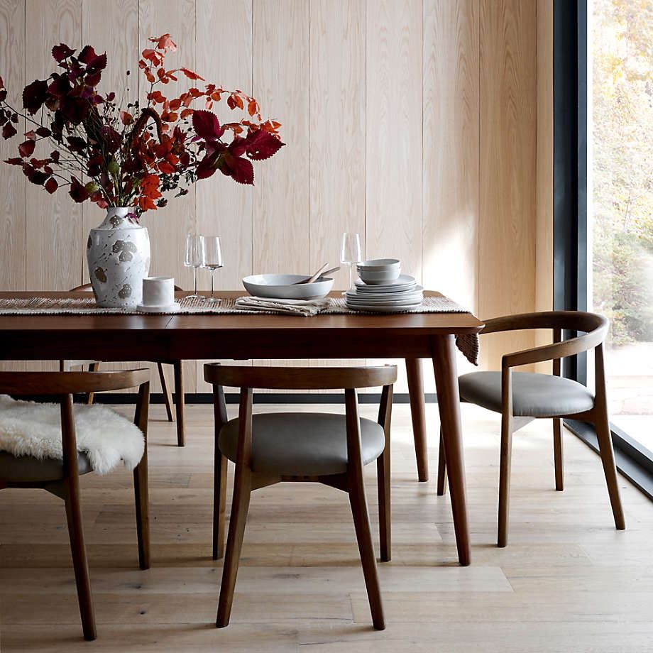 TATE WALNUT EXTENDABLE MIDCENTURY DINING TABLE thumbnail 3