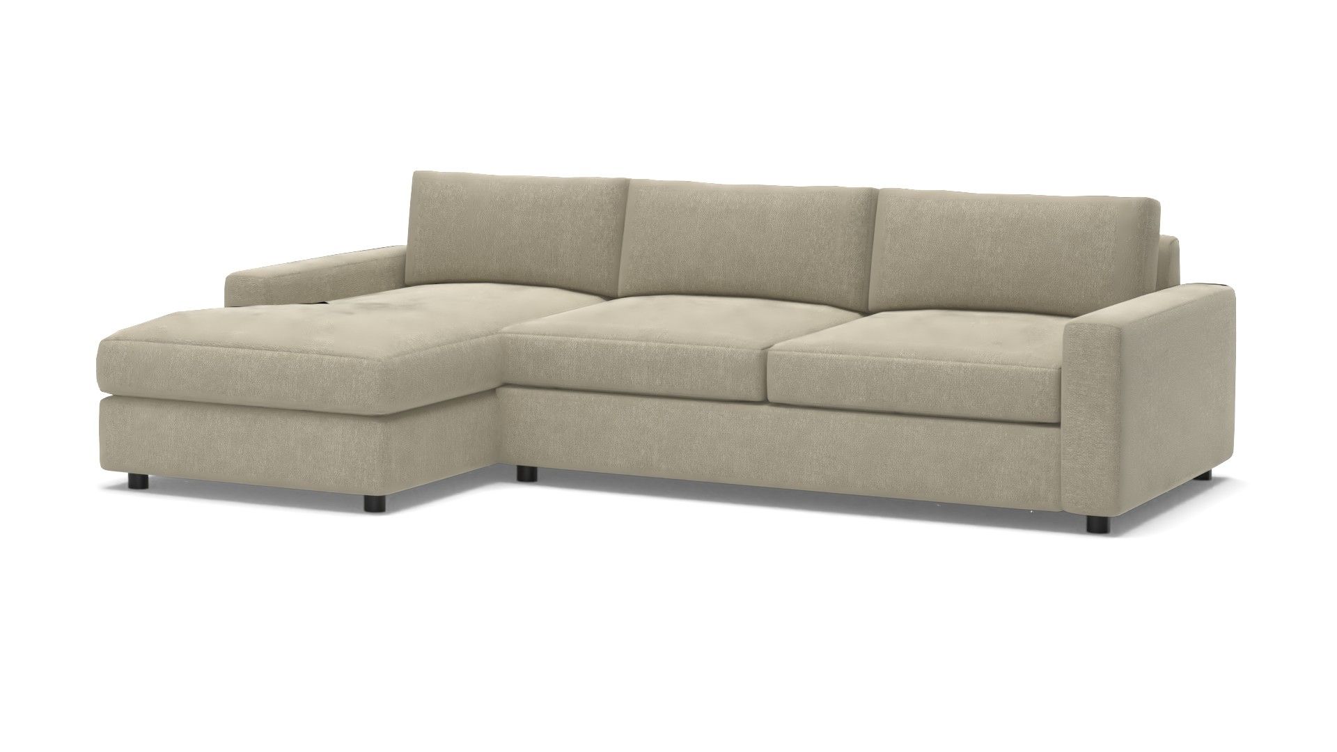 Urban Sectional Set 02 - Distressed Velvet - Sand thumbnail 3