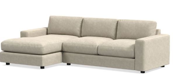 Urban Sectional Set 02 - Distressed Velvet - Sand thumbnail 4