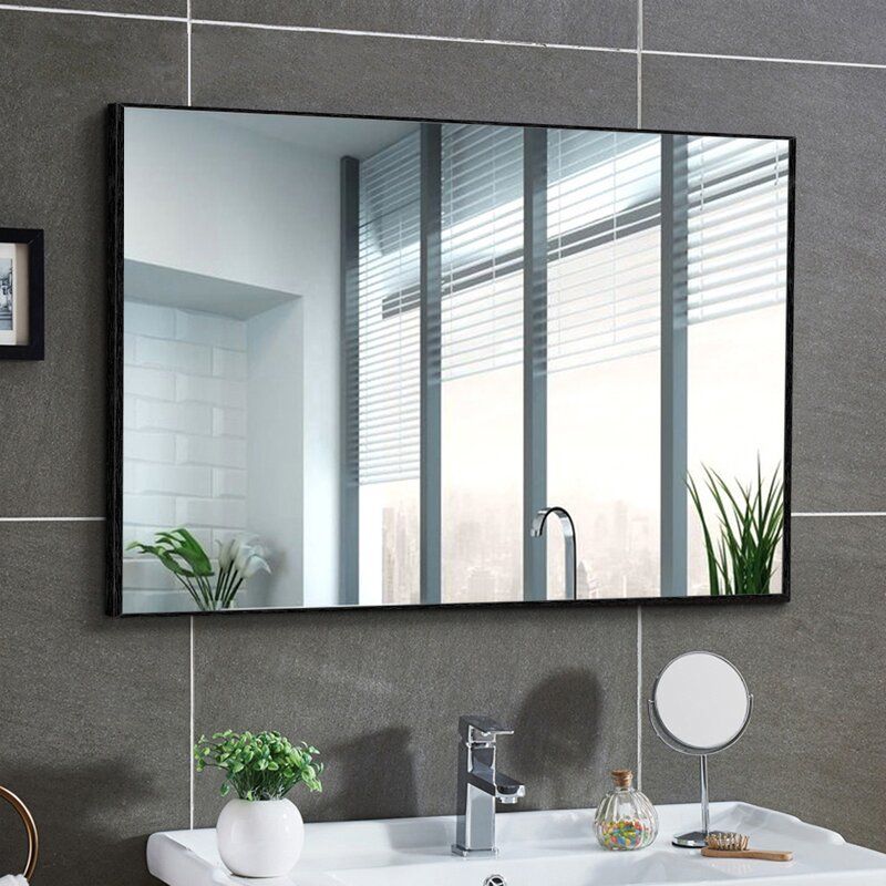MATHEWS BATHROOM VANITY MIRROR BLACK thumbnail 3