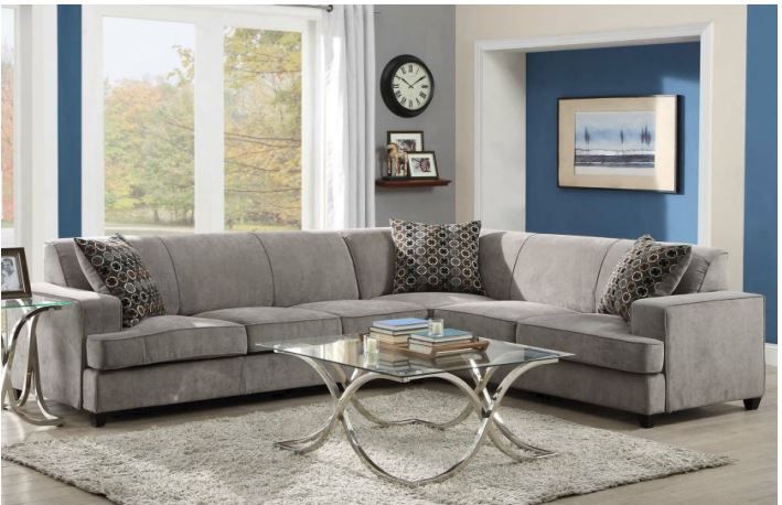 CASWELL VELVET RIGHT HAND FACING SLEEPER SECTIONAL thumbnail 4