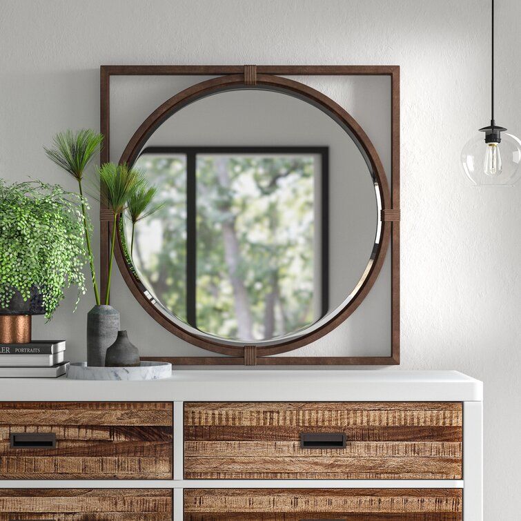 Crichton Modern and Contemporary Antique Clear Wall Mirror thumbnail 2