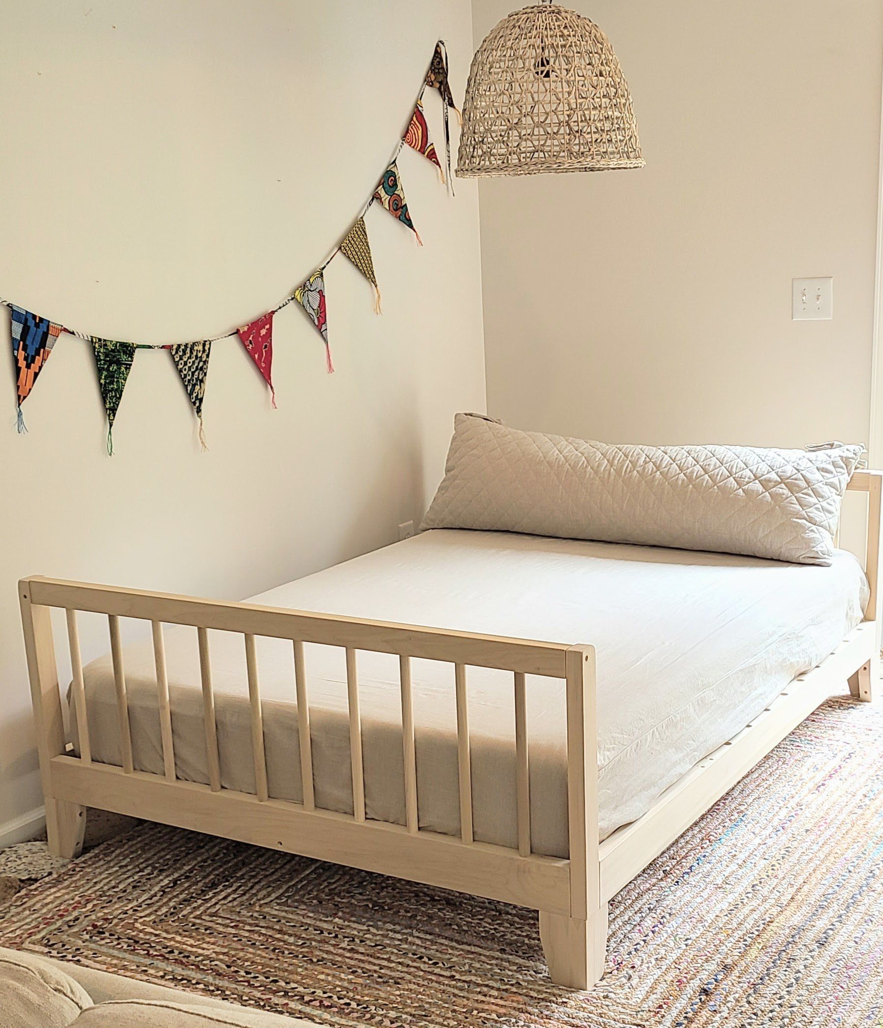 MONTESSORI FLOOR TO RAISED BED WITH RAILS REMOVABLE LEGS thumbnail 6