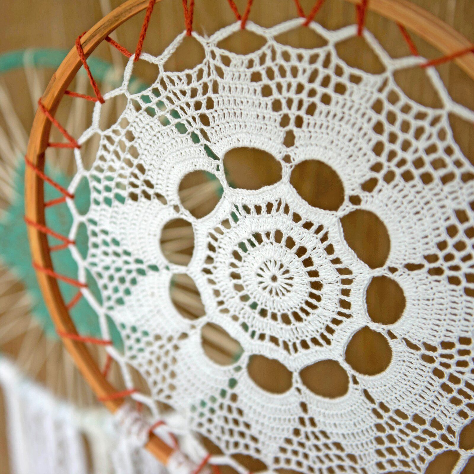 CROCHET DREAM CATCHER HANDCRAFTED WALL DECOR thumbnail 2