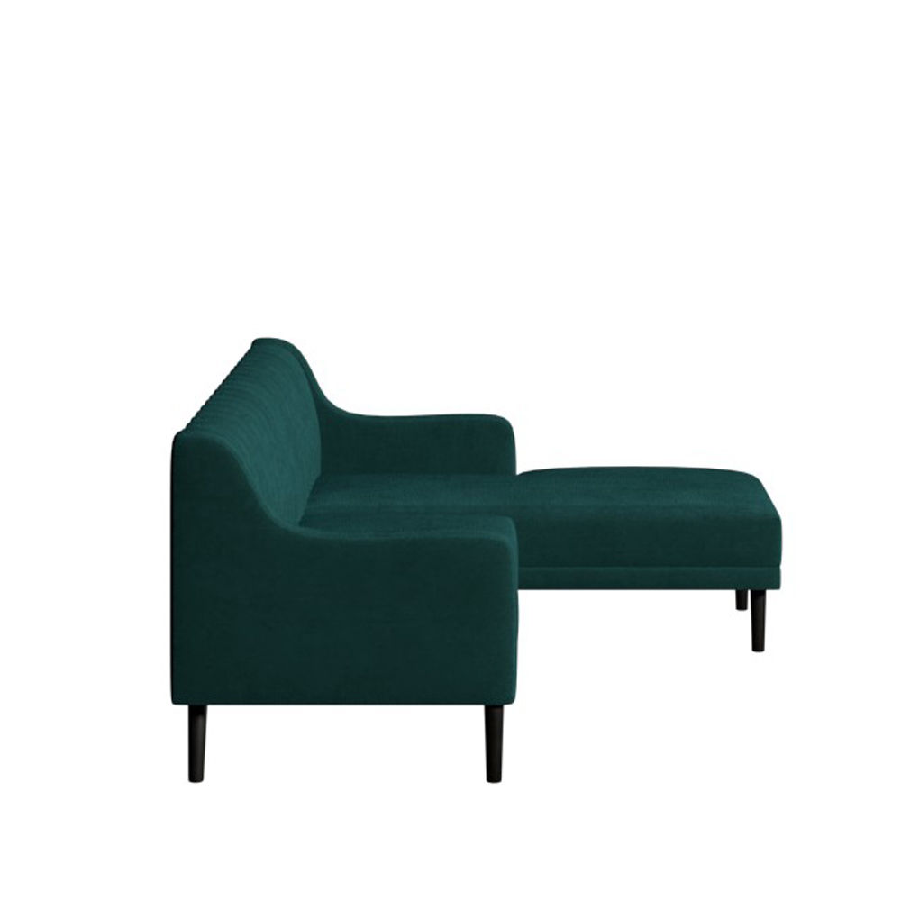 CHEESEMAN WIDE VELVET SOFA AND CHAISE thumbnail 2