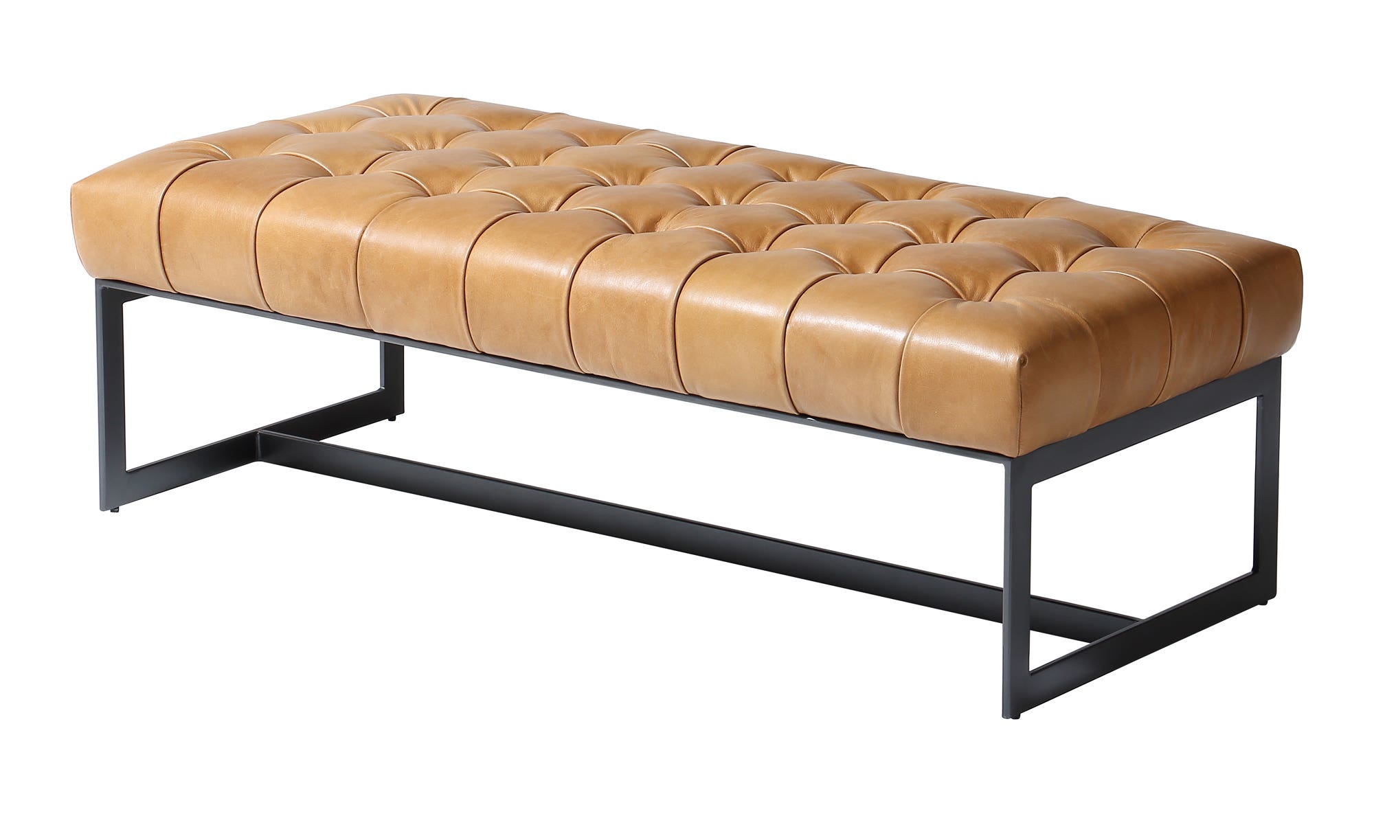 William Leather Bench thumbnail 3