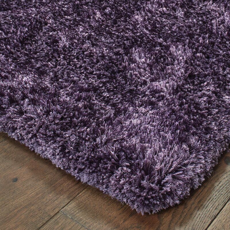 Albritton Handmade Tufted Dark Purple Rug thumbnail 2