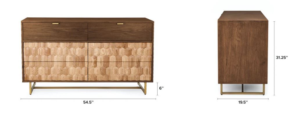GEOME 6 DRAWER DOUBLE DRESSER thumbnail 3