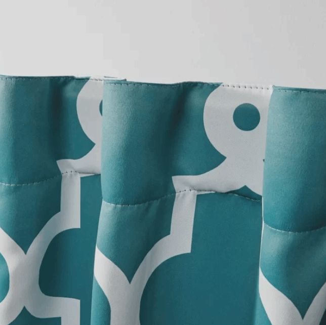 Blum Ironwork Sateen Woven Geometric Curtain Panel Set of 2 thumbnail 2