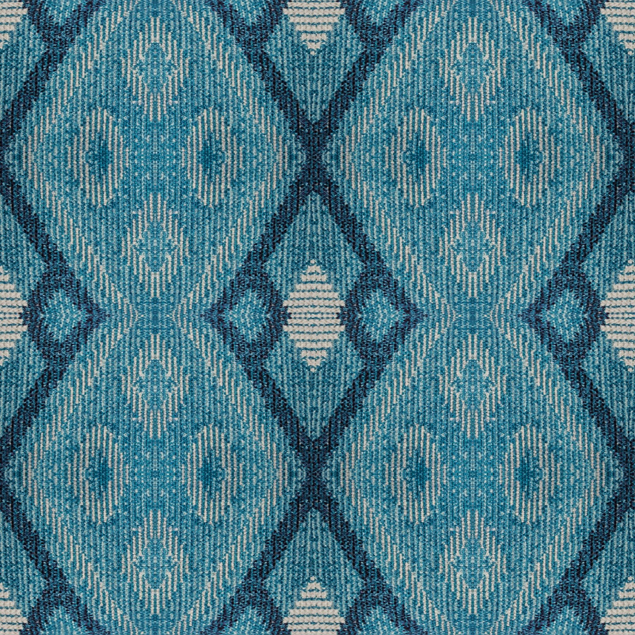 Groove Indoor/ Outdoor Tribal Blue Throw Square Pillow Cover & Insert thumbnail 4