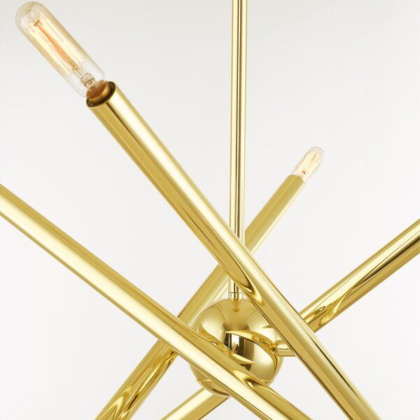 CORTES 8 LIGHT SPUTNIK MODERN LINEAR CHANDELIER thumbnail 3