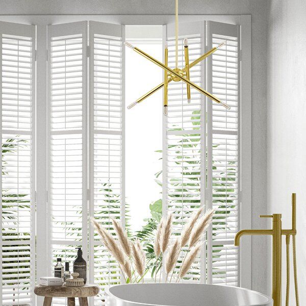 CORTES 8 LIGHT SPUTNIK MODERN LINEAR CHANDELIER thumbnail 4