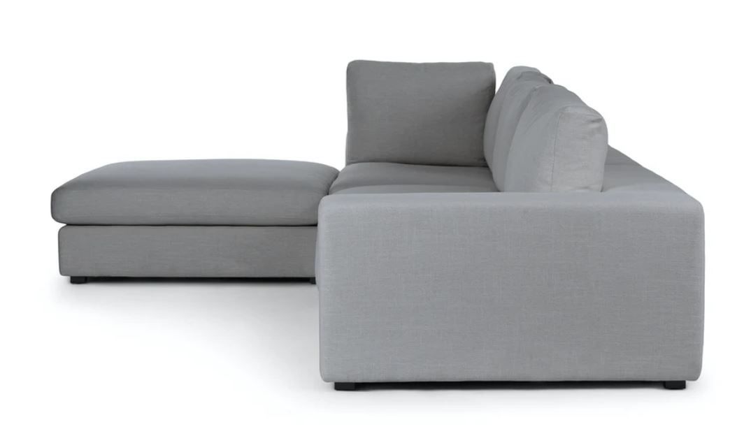 Beta quartz white left modular sectional thumbnail 2